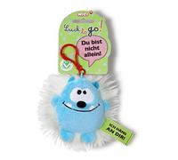 Nici Schluesselanhaenger Monster \"Du bist nicht allein\" weiss - hellblau , 37167