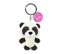NICI Schlüsselanhänger Panda 7cm mit Anhänger Alles Liebe - Glücksbringer Panda-Anhänger für Schlüsselband, Schlüsselbund & Schlüsselkette, Weiß/Schwarz