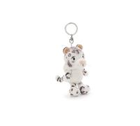 NICI Schlüsselanhänger Schneeleopard Eleni Snowbell 10 cm Weiß – Plüschbegleiter für Rucksack/Tasche