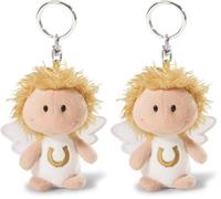 NICI Schlüsselanhänger Schutzengel „Ich pass auf dich auf“, Glücksbringer Engel I Schutzengel mit Hufeisen I Engel Schlüsselanhänger für Schlüsselband, Schlüsselbund & Schlüsselkette I 34555, 7 cm