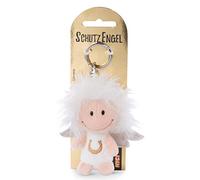 NICI Schlüsselanhänger Schutzengel 46120 – Hufeisen & Glitzerflügel, 7 cm, Weiß