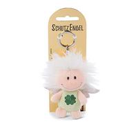 Nici 46123 Schlüsselanhänger Schutzengel grün mit Kleeblatt 7cm Plüsch