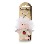 Nici 46122 Schlüsselanhänger Schutzengel grün mit Marienkäfer 7cm Plüsch