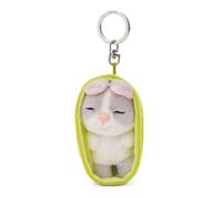 Schlüsselanhänger Sleeping Pets Hase grau 8cm
