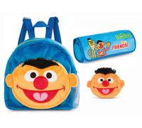 NICI Sesamstraße Kindergartentasche Ernie + Münztasche/Portemonee + Stiftemäppchen (3er-Set)