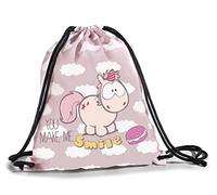 NICI Theodor and Friends Sportbeutel Einhorn Theodor You Make me Smile, 34,5 x 39 cm
