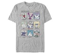 Nickelodeon Big & Tall Aaahh Real Monster Yearbook Men's Tops Short Sleeve Tee Shirt, Athletic Heather, 4X-Large