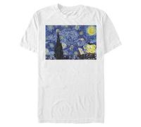 Nickelodeon Big & Tall Spongebob Squarepants Sponge Paint Men's Tops Short Sleeve Tee Shirt, White, 3X-Large