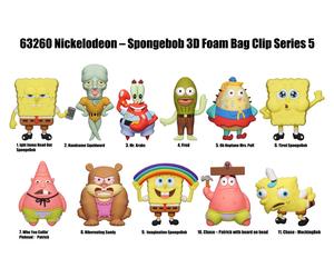 Nickelodeon Classics 3D PVC-Taschenanhänger Series 5 SpongeBob Schwammkopf Display (24)