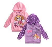 Nickelodeon Girls' Paw Patrol 2 Pack Hoodies, Purple, 6X