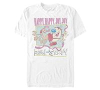 Nickelodeon Men's Big & Tall RS90 T-Shirt, White, Large Tall