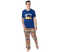 Nickelodeon Mens' Garfield Odie Comic Strip Chill Out Sleep Pajama Set (Small)