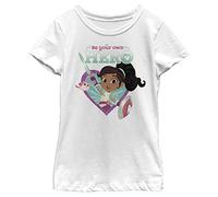 Nickelodeon Nella The Princess Knight Be Your Own Hero Girls Short Sleeve Tee Shirt, White, Medium