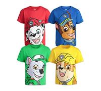 Nickelodeon Paw Patrol Marshall Rubble Rocky Chase Big Boys 4 Pack Graphic T-Shirts Chase, Marshall, Rubble & Rocky 10