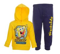 Nickelodeon SpongeBob Schwammkopf Fleece-Pullover mit Kapuze und Jogginghose, Outfit-Set für Kleinkinder bis große Kinder, gelb, 7-8