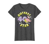 Nickelodeon Spongebob Squarepants Patrick Star 40th Birthday T-Shirt, Damen, Anthrazit Meliert, L