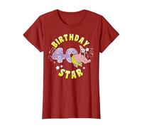 Nickelodeon Spongebob Squarepants Patrick Star 40th Birthday T-Shirt, Damen, Cranberry, L