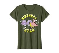 Nickelodeon Spongebob Squarepants Patrick Star 40th Birthday T-Shirt, Damen, Olivgrün, XS