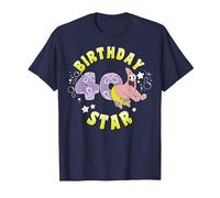 Nickelodeon Spongebob Squarepants Patrick Star 40th Birthday T-Shirt, Herren, Marineblau, 3XL