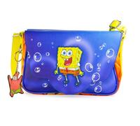 Nickelodeon Tasche, umklappbare Umhängetasche, SpongeBob Schwammkopf aufgeregte Ganzkörper-Pose-Applikation, veganes Leder