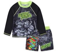 Nickelodeon Teenage Mutant Ninja Turtles Jungen UPF 50+ Rashguard und Badehose für große Kinder, Schwarz, 5