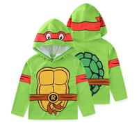 Nickelodeon Teenage Mutant Ninja Turtles TMNT Raphael Jungen Langarm-Kapuzenshirt für große Kinder, Grün/Rot, 6