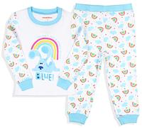 Nickelodeon Toddler Boys' Blue's Clues Rainbow Sleep Raglan Pajama Set (5T)