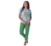 Nickelodeon Women's Teenage Mutant Ninja Turtles 2 Piece Pajama Set Jogger (M)