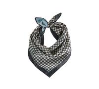 Nickituch LAURA SCOTT, Damen, schwarz (hellbraun, schwarz), Satin, Polyester, Hahnentrittmuster, bedruckt, gemustert, Modetücher, mit modischem Hahnentritt-Allover-Druck - NEW (99259724-0) hellbraun,