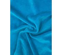 Nicky Velours Stoff weich Meterware uni 4 Farben ab 50cm (Türkis, 2m)