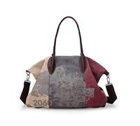 NICOLE & DORIS Canvas Damen Handtasche Henkeltaschen Tragetaschen für Frauen große Schultertasche Damen Hobo Tasche Lila