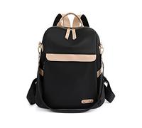 NICOLE & DORIS Casual Rucksack Damen Leichte Rucksack Handtasche Schultertaschen Anti Diebstahl Rucksack Cityrucksack Schulrucksack Daypack für Reise Freizeit Schwarz