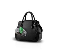 NICOLE&DORIS Damen/Frauen/weibliche Handtasche weiblichen Beutel Handtaschen Handtasche Ältere PU-Handtaschen(Black)