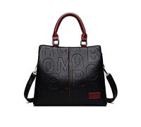 NICOLE & DORIS Damen Handtasche Elegant Tote Tasche Schultertaschen PU Leder Henkeltaschen Mittelgroß Satchel Handtasche Umhängetasche für Büro Shopper Alltags Burgunderrot