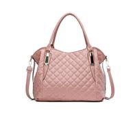 NICOLE & DORIS Damen Handtasche Groß Shopper Schultertasche Weiche PU Leder Tragetasche Umhängetasche Elegant Tote Tasche für Alltag,Schule,Reise Rosa