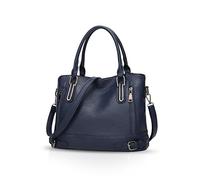 Nicole & Doris Damen handtaschen Elegante Umhängetasche Große Kapazität Schultertasche Ladies Shopper PU Leder Tragetaschen Navy blau