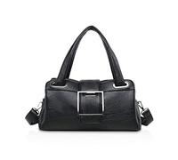 NICOLE & DORIS Damen Handtaschen für Damen Mode Umhängetasche Handtasche Schultertasche Frauen Retro Handtasche PU Leder Schwarz