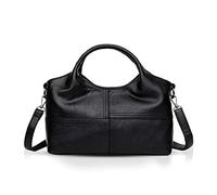 NICOLE & DORIS Damen handtaschen Mode Schultertaschen für Dame Henkeltaschen über der Schulter Umhängetasche Taschen für Frauen aus weichem PU-Leder Schwarz