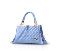 Nicole&Doris Damen Handtaschen Neue Frauen Handtaschen neue Umhängetasche Lackleder Shell Schultertasche Henkeltaschen Tasche für Frauen Azurblau