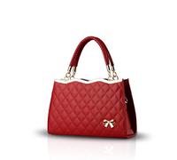 Nicole&Doris Damen Handtaschen Neue Frauen Handtaschen neue Umhängetasche Lackleder Shell Schultertasche Henkeltaschen Tasche für Frauen Weinrot
