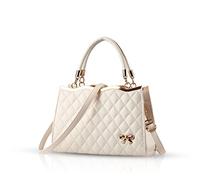 Nicole&Doris Damen Handtaschen Neue Frauen Handtaschen neue Umhängetasche Lackleder Shell Schultertasche Henkeltaschen Tasche für Frauen Elfenbein