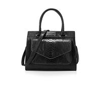 NICOLE & DORIS Damen Handtaschen Retro Schultertasche Krokodil Handtasche Frauen Umhängetaschen Tote Bag PU Leder für Büro,Shopper Schwarz