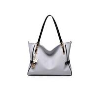 NICOLE&DORIS Damen Klassische Handtasche Cross-Body Schultertaschen Umhängetaschen Hobo Henkeltaschen PU Leder Große Taschen Grau