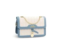 NICOLE & DORIS Damen Kleine Umhängetasche Mode Schultertaschen PU Leder Multifunktion Handtasche Crossbody Bag Kette Satchel Tasche mit 2 Schultergurt Blau