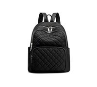 NICOLE & DORIS Damen Rucksäcke Casual Rucksack Waterproof Nylon Daypack Leichtgewicht Schultasche Cityrucksack Mode Rucksack mit Mehreren Taschen Schwarz