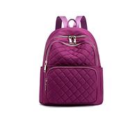 NICOLE & DORIS Damen Rucksäcke Casual Rucksack Waterproof Nylon Daypack Leichtgewicht Schultasche Cityrucksack Mode Rucksack mit Mehreren Taschen Violett