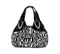 NICOLE & DORIS Damen Schultertaschen Elegant Handtaschen Damen Taschen Frauen Umhängetasche Shopper Taschen PU Leder Weiche Tote Bag für Büro Einkauf Reise Zebramuster