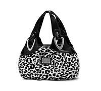 NICOLE & DORIS Damen Schultertaschen Elegant Handtaschen Damen Taschen Frauen Umhängetasche Shopper Taschen PU Leder Weiche Tote Bag für Büro Einkauf Reise Leopard