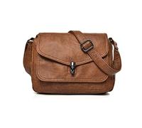NICOLE & DORIS Damen Umhängetasche Mehreren Taschen Handtaschen Crossbody Retro Schultertasche PU Leder Frauen Satchel Tasche Leichte Messenger Bag Braun