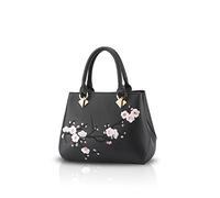 NICOLE&DORIS Elegant Freizeit Schön Damen Handtaschen Umhängetasche Damenhandtaschen Henkeltaschen Schultertaschen Wasserdicht Dauerhaft PU Schwarz